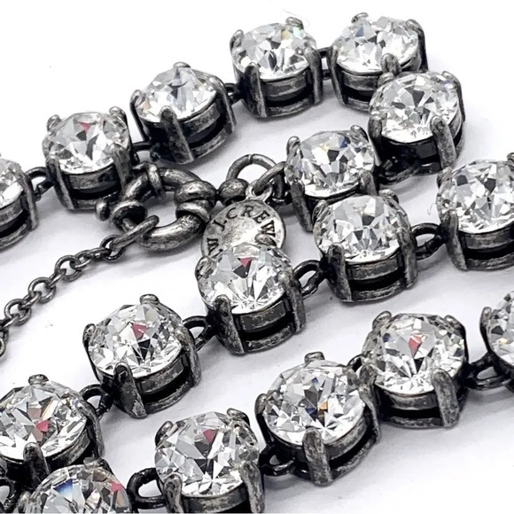 J. Crew Martha Swarovski Crystal Silver Necklace - Picture 3 of 4